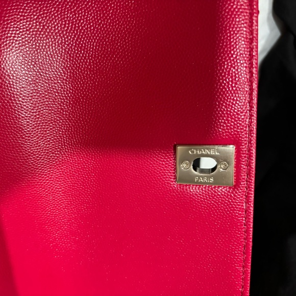 CHANEL 21K Small Raspberry Pink Lizard Embossed Coco Handle - Picture 7 of 9